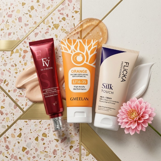 3 In 1 Deal FV Orange Gel And Flicka Pack Of 3 With Liquid Foundation And Primer