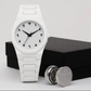 Aura White Wrist Watch – Modern & Elegant
